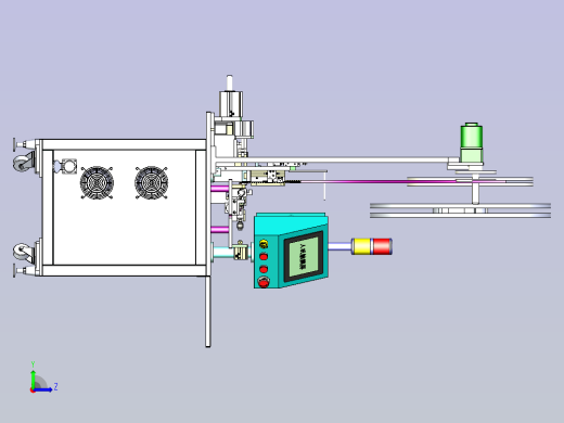 连接器连接口装配机设备3D图模型左视缩略图