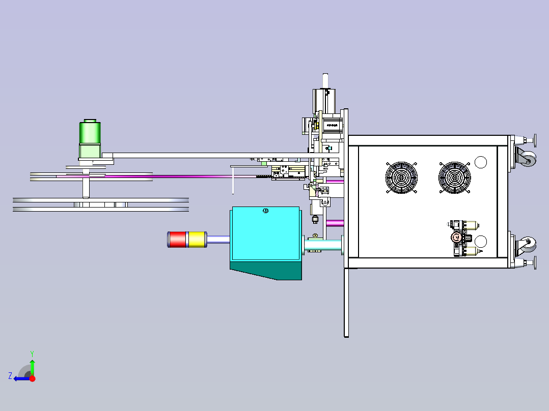 连接器连接口装配机设备3D图模型右视图