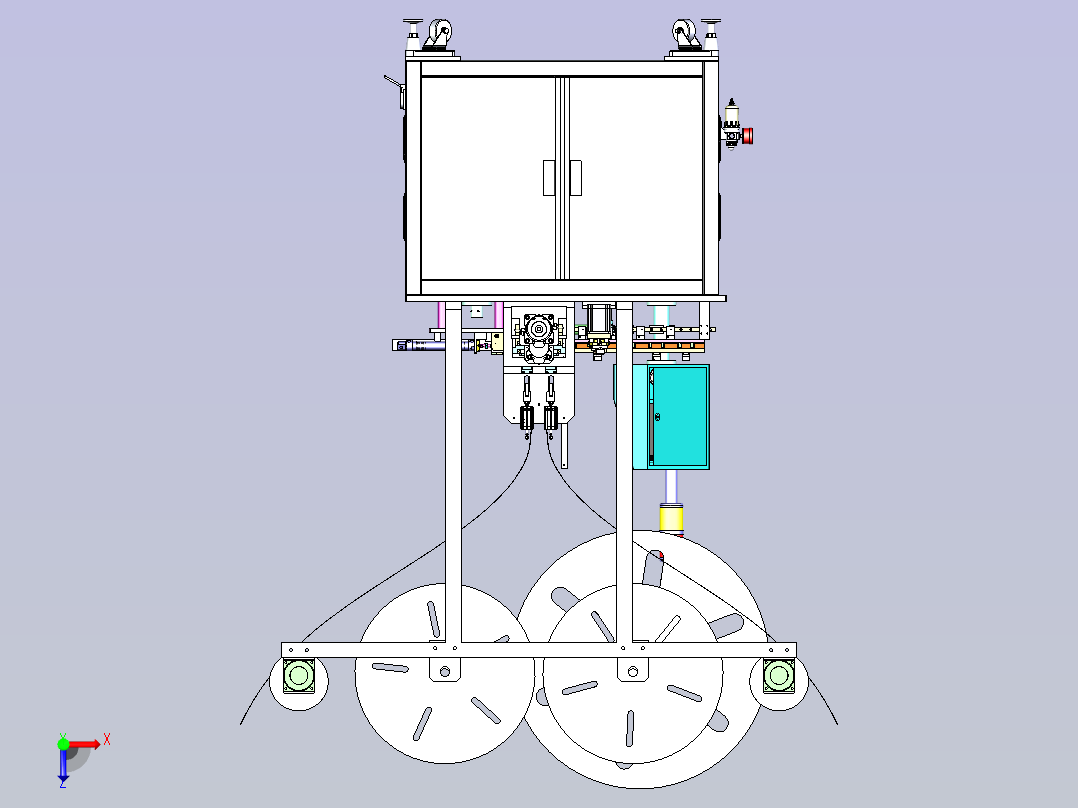 连接器连接口装配机设备3D图模型俯视图