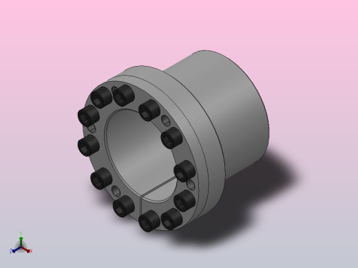 R02型胀紧联接套_R02-80-100正等轴测缩略图