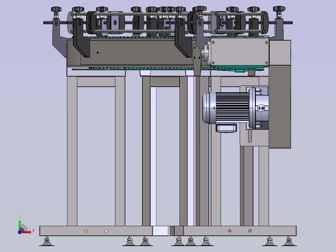 HJ03塑料链式输送机   step前视图