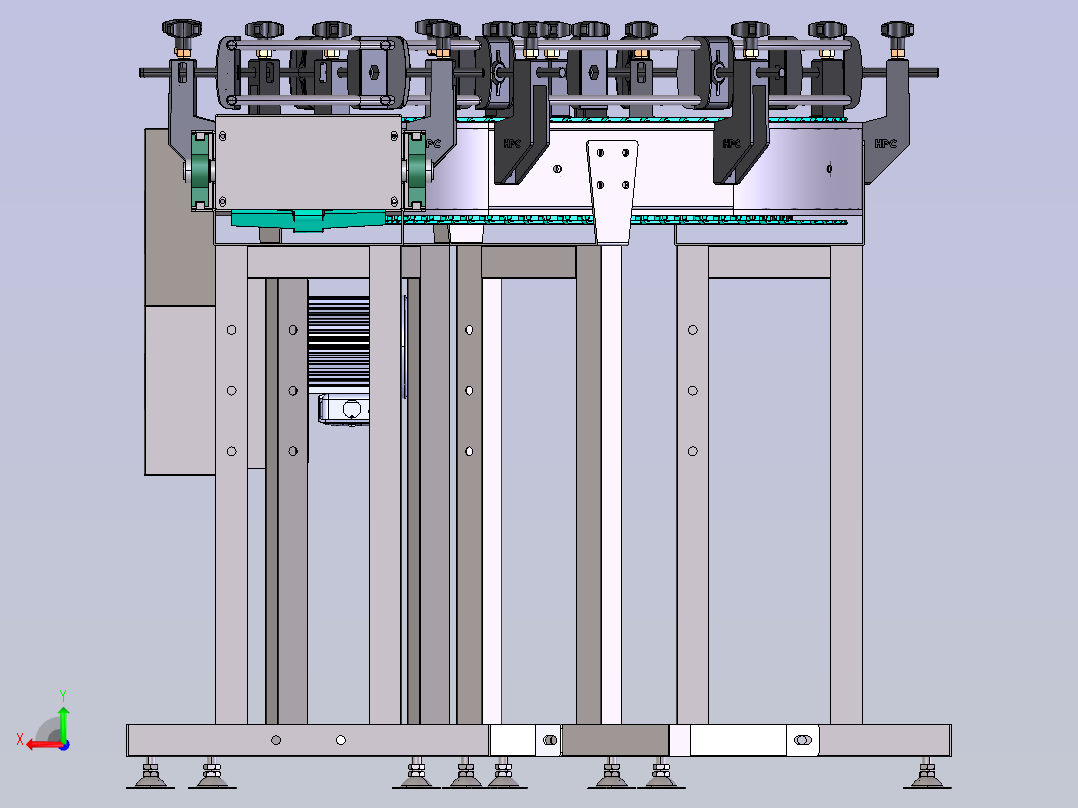 HJ03塑料链式输送机   step后视图
