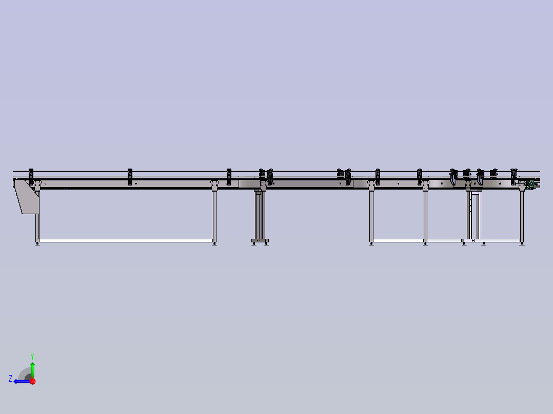 HJ03塑料链式输送机   step右视图