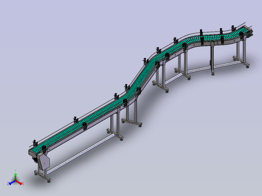 HJ03塑料链式输送机   step正等轴测缩略图