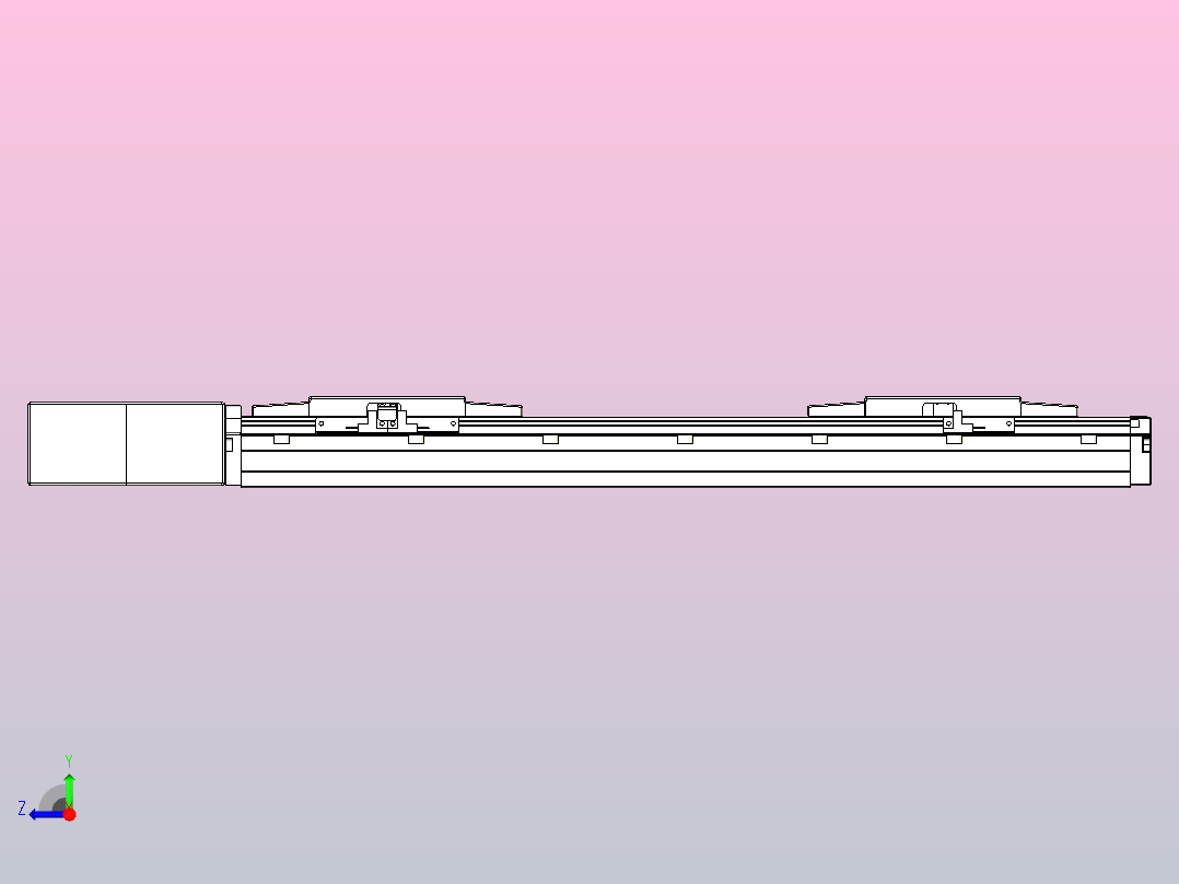 皮带直线轴双滑块型TPA-GCBS-120-P70-L100-QR-M20-N3右视图