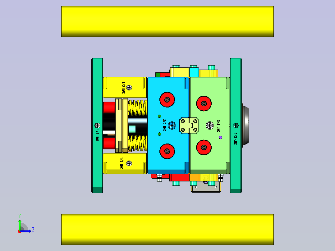 玩具赛车转向灯盖板1+1塑胶模具左视图