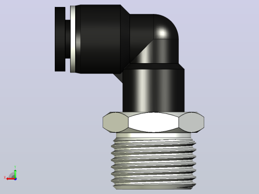 气管接头直角快插直通连接器coto velo PARA TUBO 6MM(MACHO BSP 3-8-19)后视缩略图