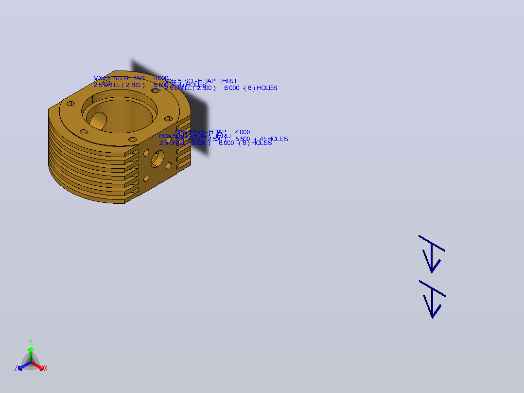 垂直斯特林引擎_ 3D CAD模型（CREO参数）正等轴测图