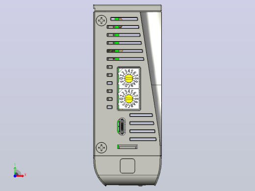 闭环步进电机与驱动器CL3-EC503_3D模型前视缩略图