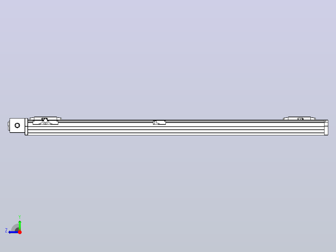 皮带直线轴双滑块型TPA-GCBS-80-P60-L450-DR-M20-N3右视图