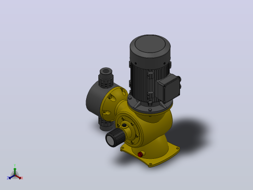 GB机械隔膜氟塑料计量泵[GM 700／0.35]正等轴测缩略图