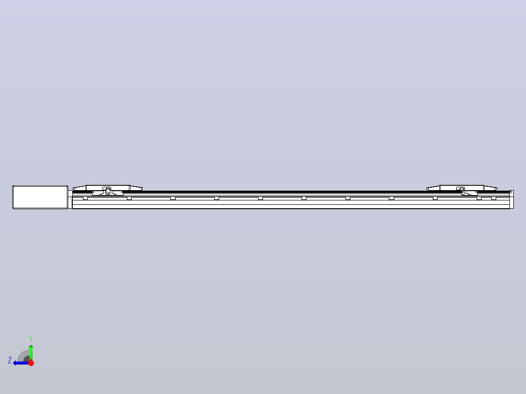 皮带直线轴双滑块型TPA-GCBS-150-P80-L475-QR-M75-N3右视图