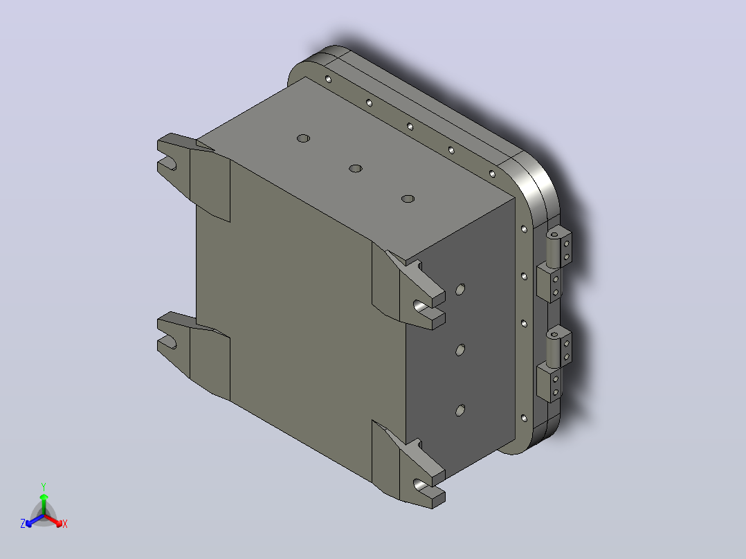 防爆外壳-10x10x6内部尺寸-C1D1-1212丝锥-表面安装主视图