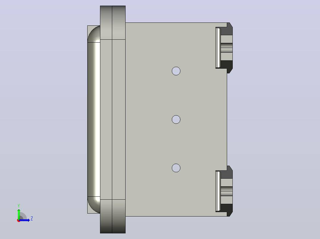 防爆外壳-10x10x6内部尺寸-C1D1-1212丝锥-表面安装左视图