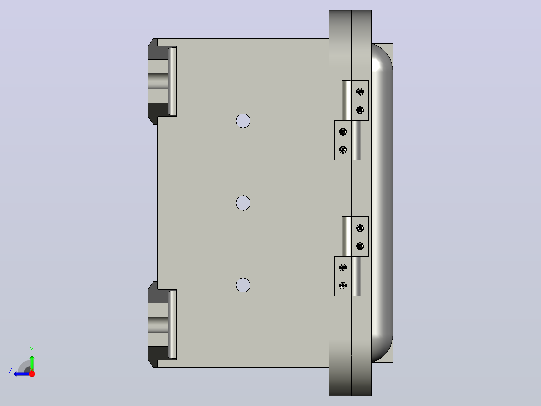 防爆外壳-10x10x6内部尺寸-C1D1-1212丝锥-表面安装右视图