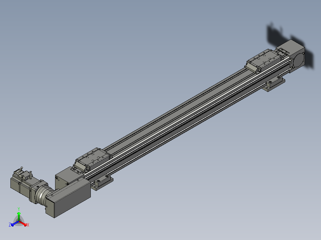 MKB65欧规皮带滑台[MKB65.L120.800.R.P40.C3]正等轴测图