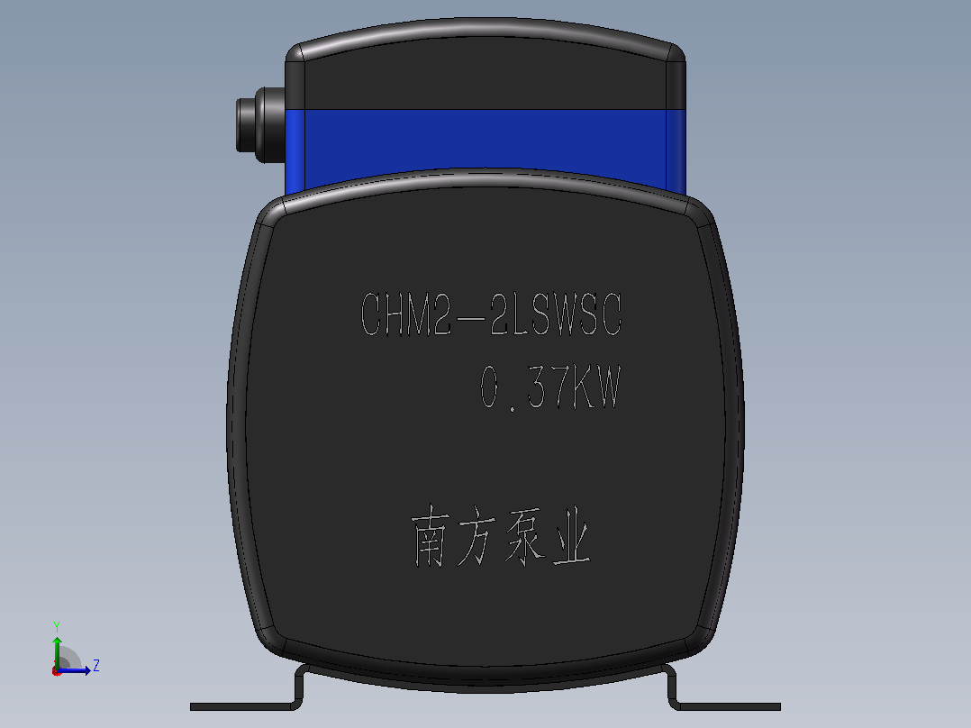 南方CDMF10多级管道泵.SLDASM左视图