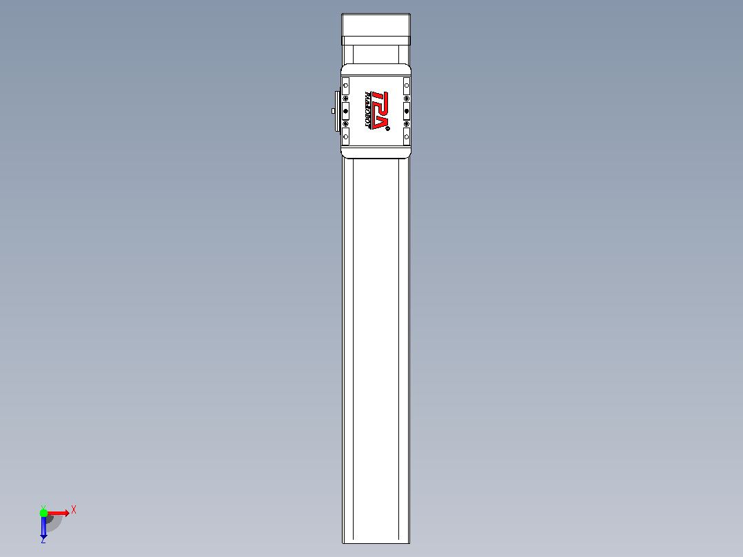 滚珠丝杠直线轴带导轨全封闭TPA-HCR-85D-1610C-L450-MP-Y-P20-N3俯视图