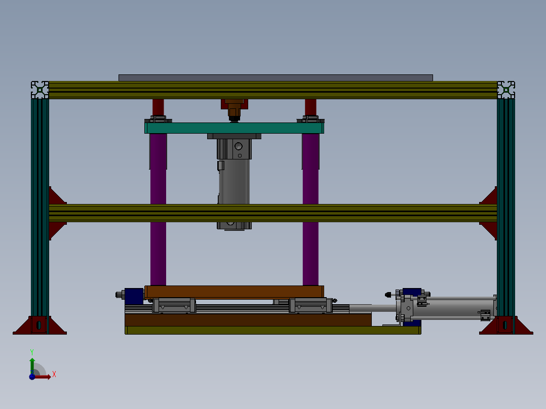 定点输送定位前视图
