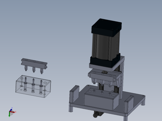 吸烟机开关支架铆接夹具