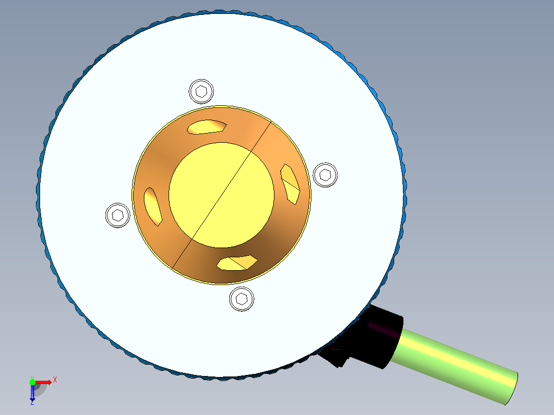 差速器（含零件图和装配图）3D模型俯视图