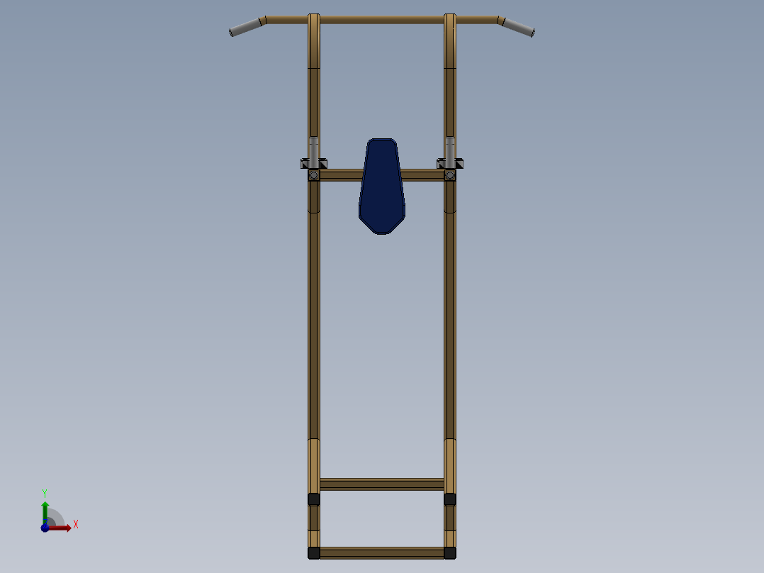 单双杠引体向上器单杠家用室内多功能健身器材SW2015含特征焊件前视图