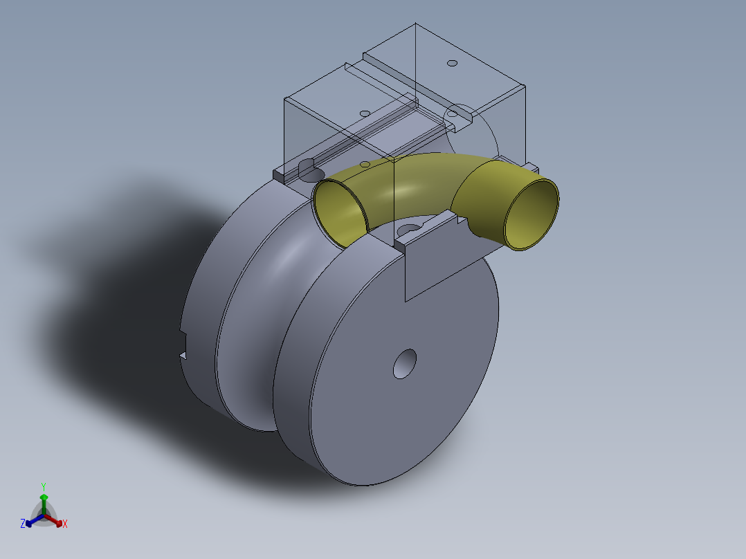 弯管机正等轴测图