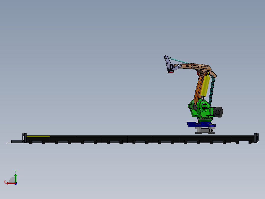机器人移动轨道3D图纸 k631后视图
