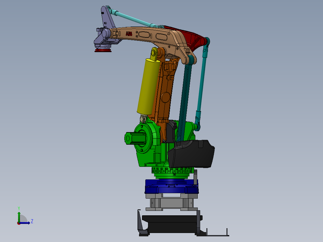 机器人移动轨道3D图纸 k631左视图