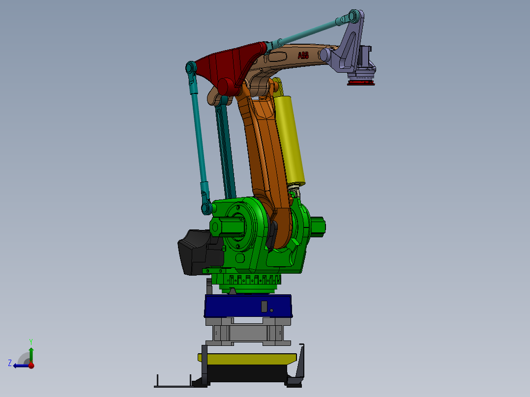 机器人移动轨道3D图纸 k631右视图