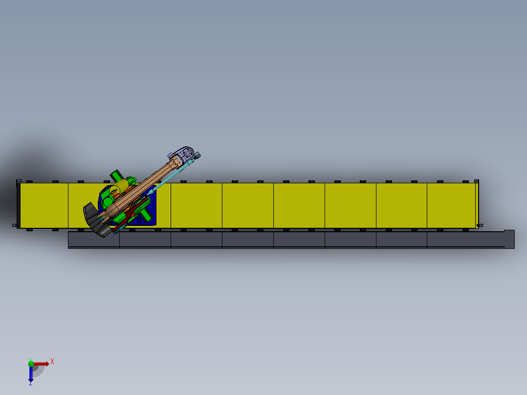 机器人移动轨道3D图纸 k631俯视图