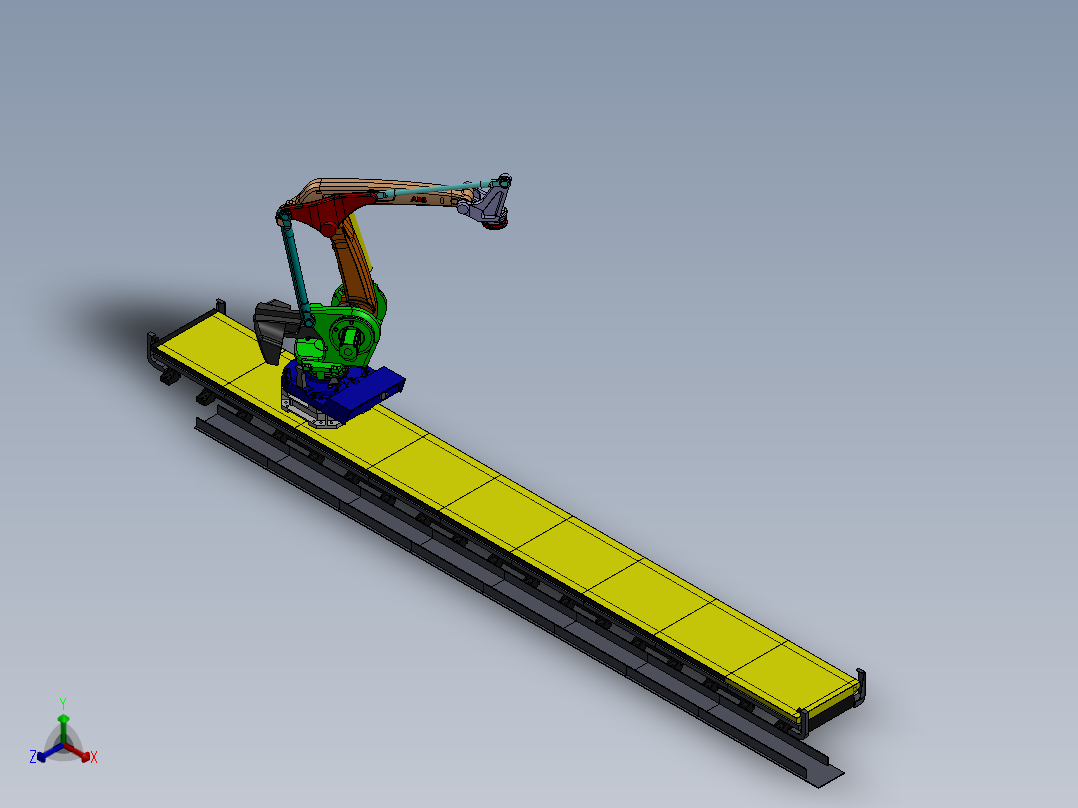 机器人移动轨道3D图纸 k631正等轴测图