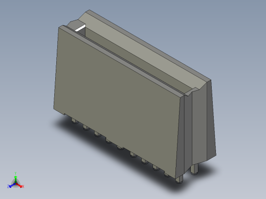 侧边卡连接器-457190007_stp正等轴测缩略图