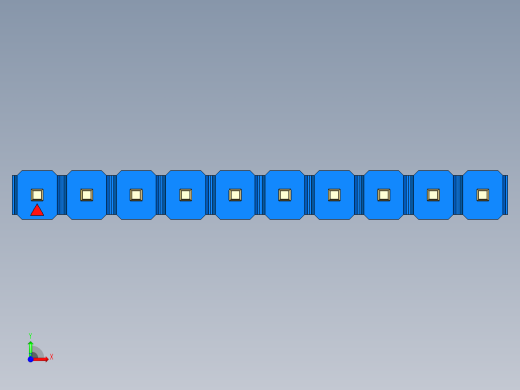 彩色公头100mil（2.54mm）系列-DS1021_blue_1x10p_100mil_Type5_rev1.0前视缩略图