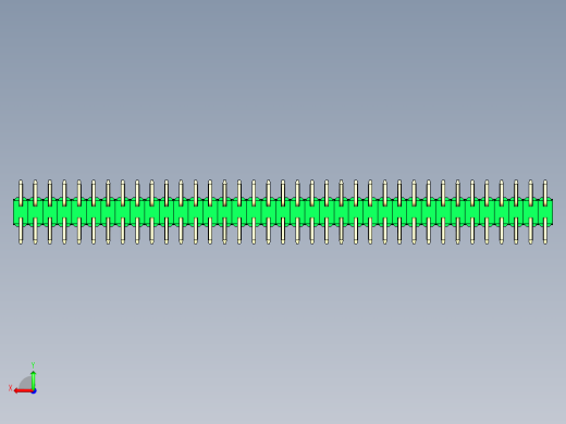 彩色公排针 100mil 2.54mm 系列-DS1022_green_74p_100mil_TypeSMT_rev1.0后视缩略图