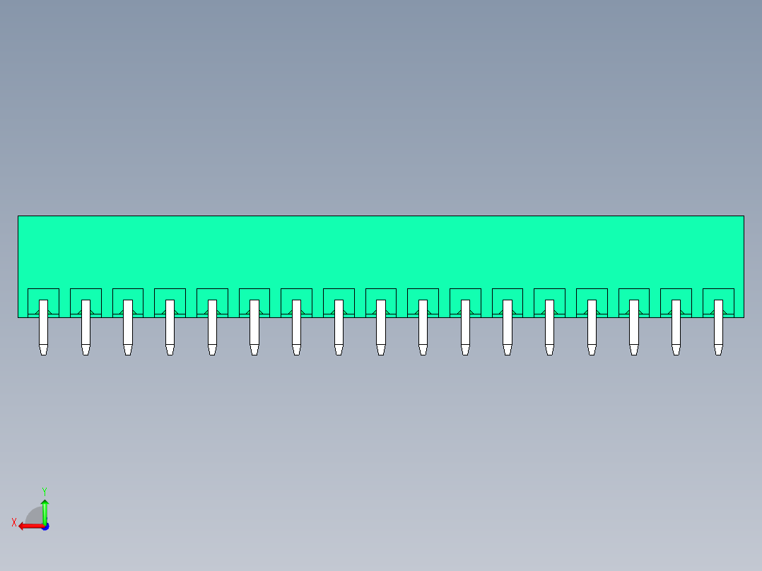 DEGSON 15EDG 系列 3.81mm 插拔式接线端子-15EDGVC-3.81-17P-14-00AH后视图