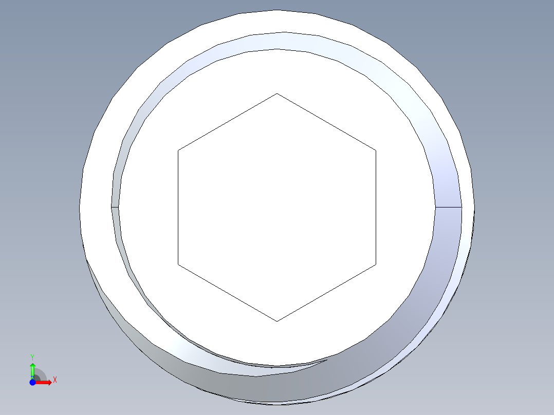 UNC 平头紧定螺钉-UNC SET SCREW 0.500 x2.500.STEP前视图