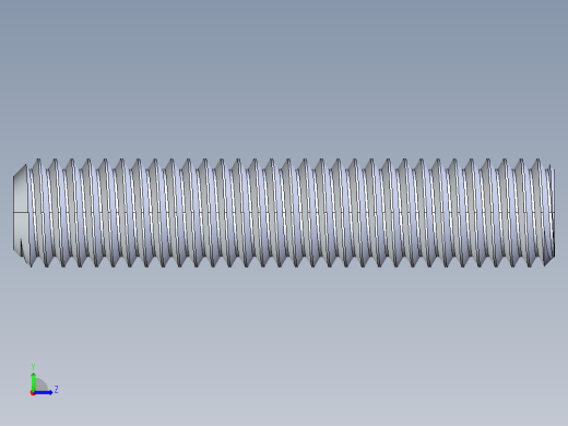 UNC 平头紧定螺钉-UNC SET SCREW 0.500 x2.500.STEP左视缩略图