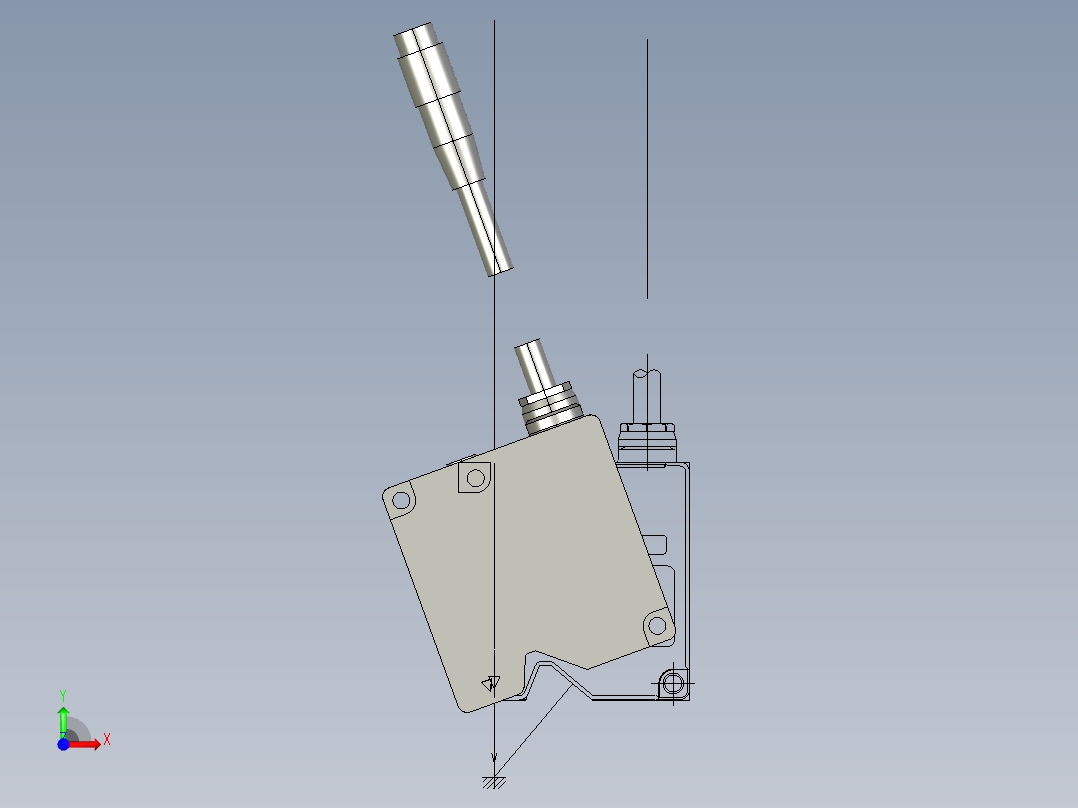 基恩士LK-H022K_H027K_kc图纸模型前视图