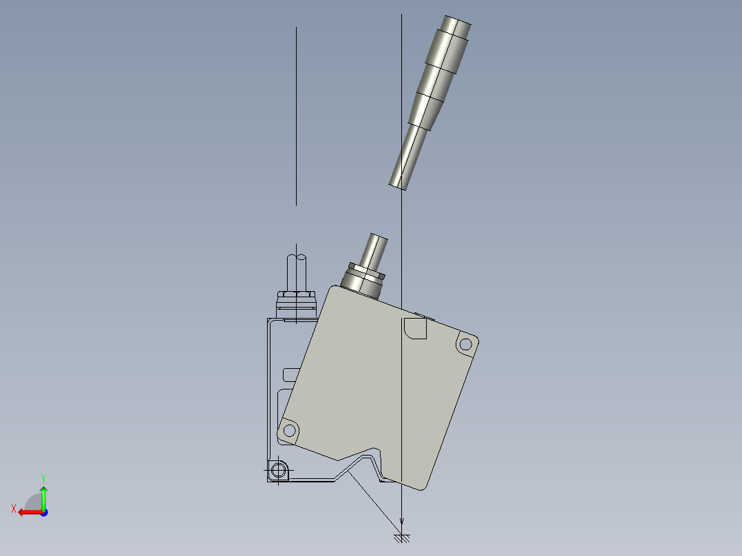 基恩士LK-H022K_H027K_kc图纸模型后视图
