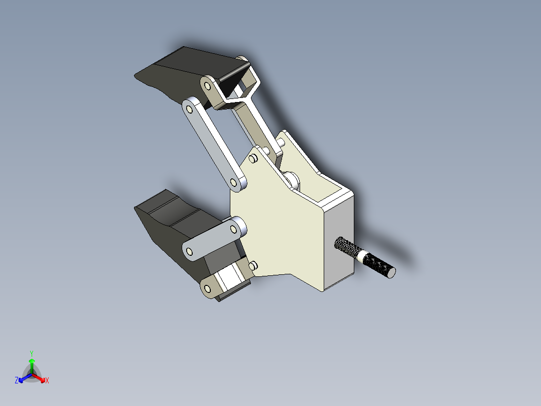 六连杆机械抓手三维