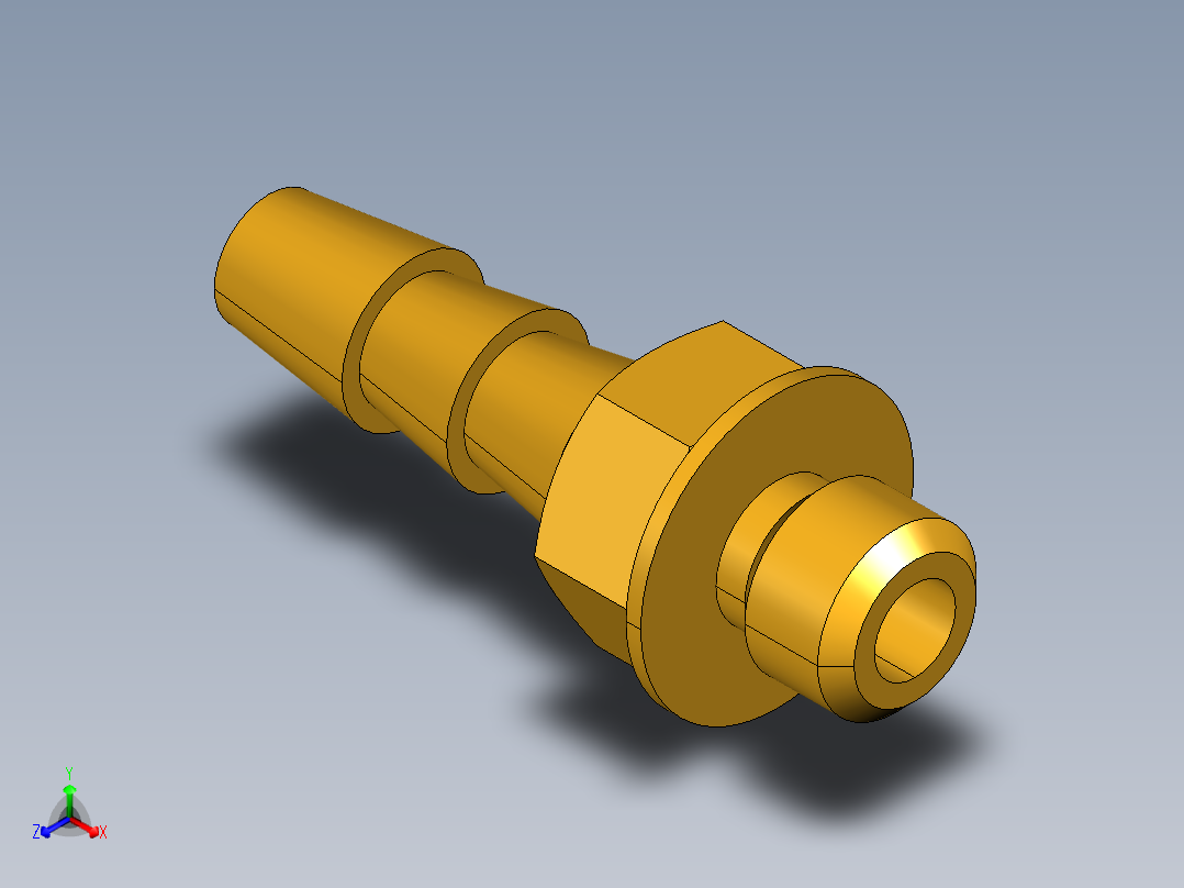 工业通用螺蚊管倒齿式工业硬管接头Male Connector 27-2主视图