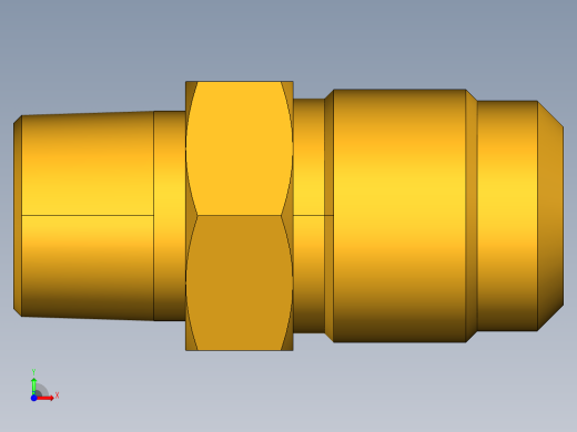 扩口式工业通用硬管接头Male Connector 48F-10-4前视缩略图