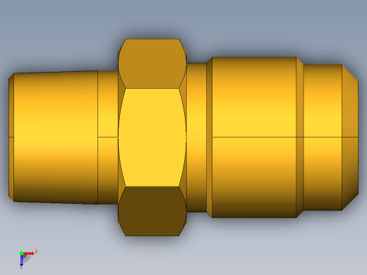 扩口式工业通用硬管接头Male Connector 48F-10-4俯视缩略图