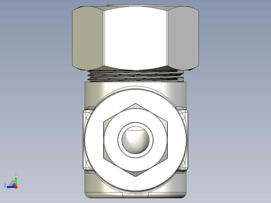 提升止回阀右视图