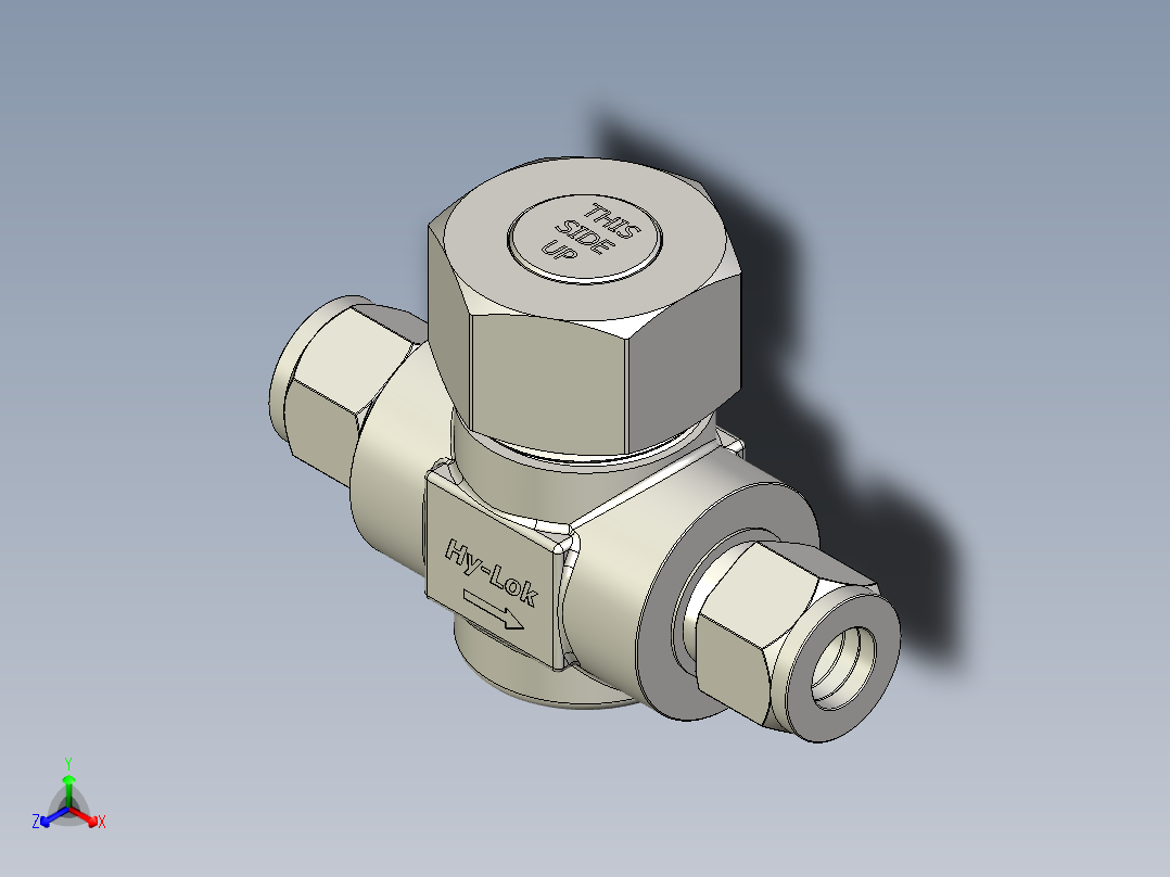 提升止回阀正等轴测图