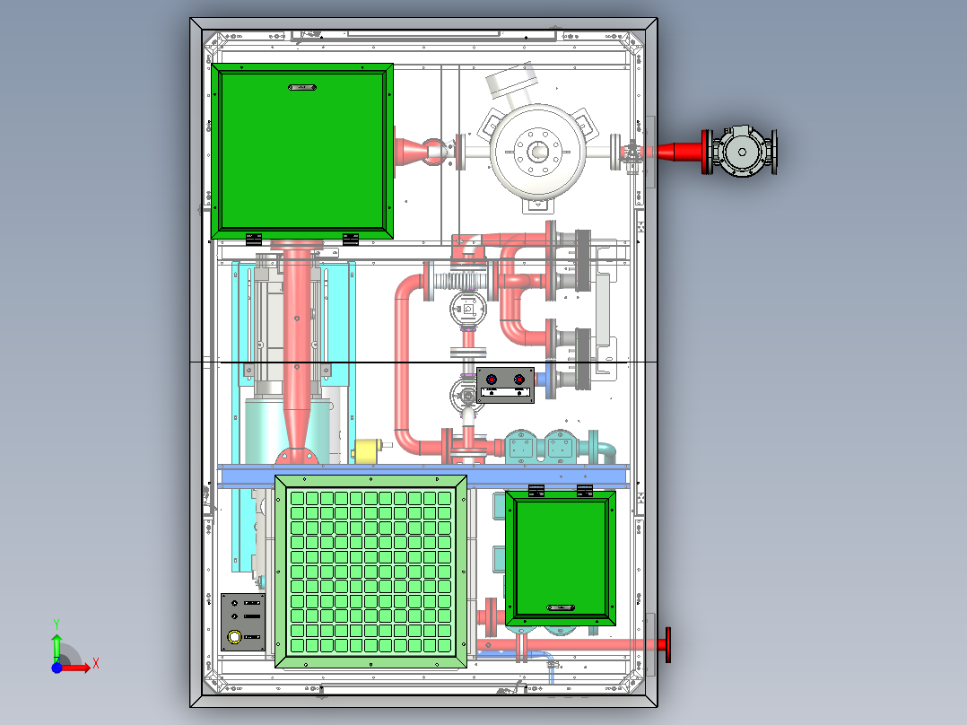 沼气注入燃气网的沼气压缩机系统前视图