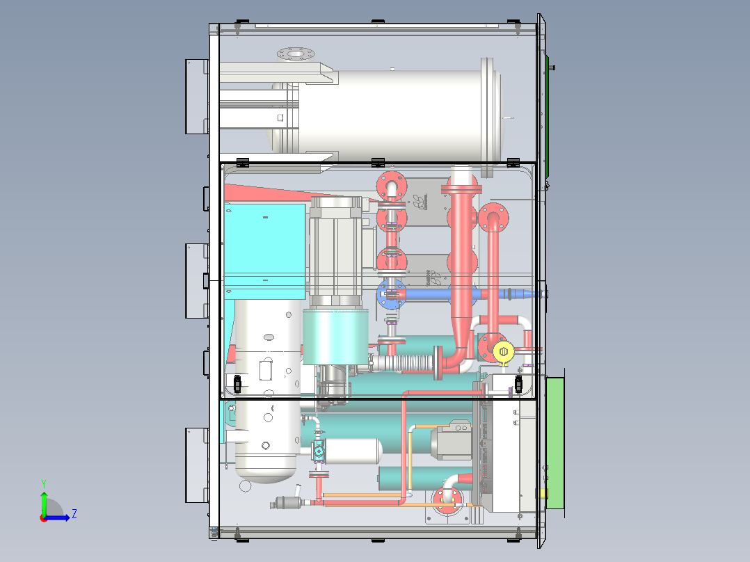 沼气注入燃气网的沼气压缩机系统左视图