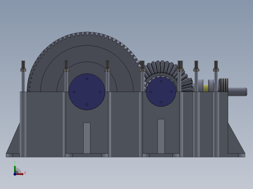两级（斜齿）齿轮箱毕业设计论文 Solidworks图纸 pdf文档前视缩略图
