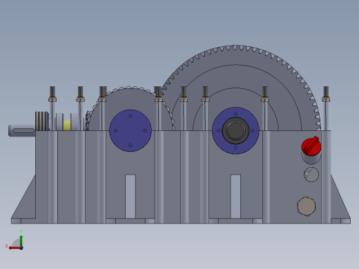 两级（斜齿）齿轮箱毕业设计论文 Solidworks图纸 pdf文档后视缩略图